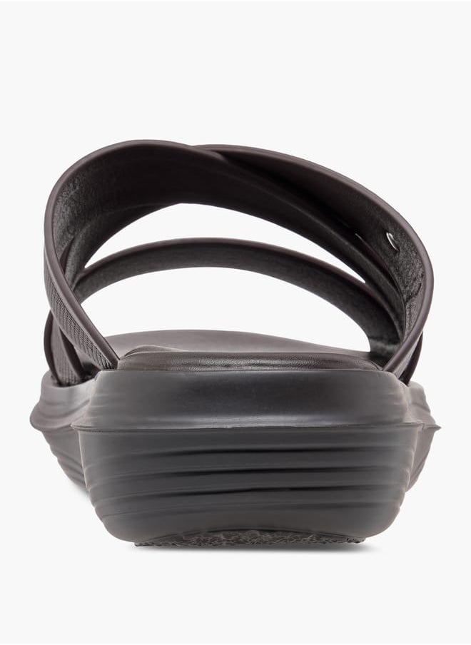 Le Confort - Men Textured Cross Strap Slip-On Sandals - Image 1