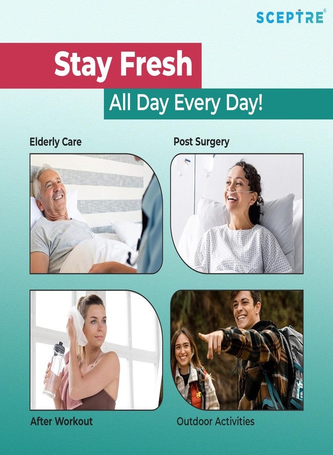 سيبتر مناديل سيبتر سيبتو-كلين للاستحمام والنوم مع خلاصة الصبار | مناديل مبللة ناعمة للاستخدام مرة واحدة للبالغين | مناديل تنظيف لطيفة على البشرة، لا تحتاج إلى شطف، مناسبة لكبار السن والمرضى | عبوة من 10 مناديل - Image 4