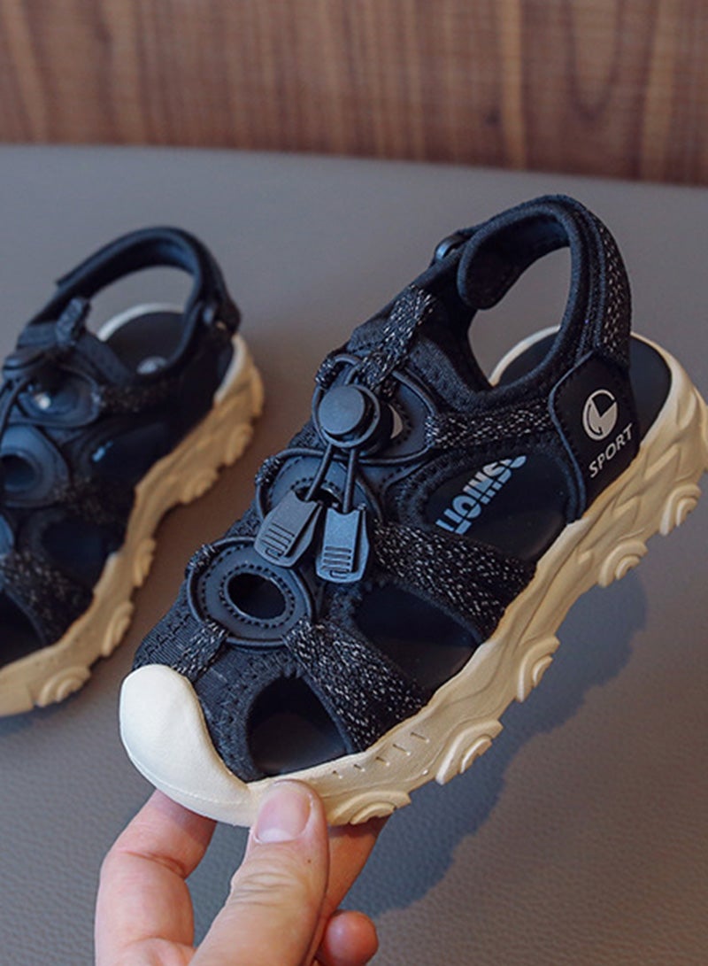 ETG Children's Closed Toe Sports Sandals - Style Boys' and Girls' Beach Shoes with Wide Toe Cap, Non-Slip Grip  - Image 2