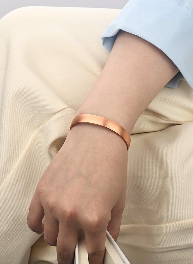 MagEnergy 7 Year Anniversary Copper Gifts for Him Her Couples, Copper Bracelet for Men Women (2Pcs), 7th Wedding Anniversary Copper Jewelry Gift for Wife Husband, Engraved Adjustable Cuff for Loved One - Image 5
