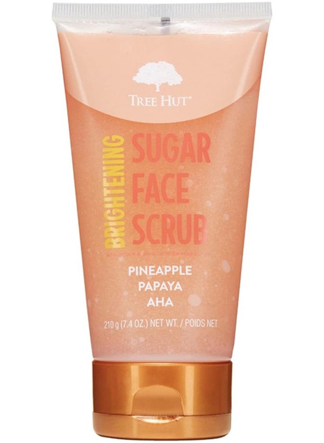 Tree Hut Tree Hut Brightening Pineapple & Papaya Face Scrub, Sugar Scrub With Aha For Radiant Skin, 210G  - Image 1