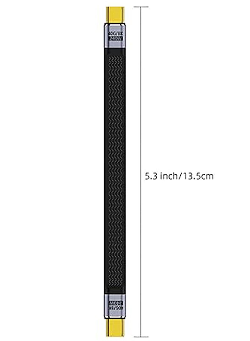 اليشمك كابل USB C قصير 5.3 بوصة، كابل USB C إلى Type C 240 وات سريع الشحن USB 4 يدعم شاشة 8K HD، ونقل بيانات بسرعة 40 جيجابت في الثانية لـ Thunderbolt 4/3 والكمبيوتر المحمول والكمبيوتر اللوحي والهاتف والمزيد - Image 2