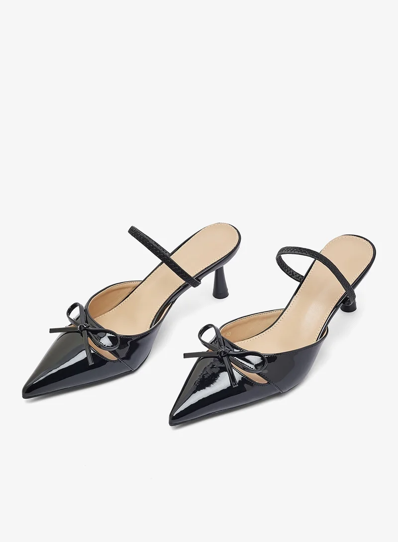 ايلا حذاء بكعب رفيع مزين بفيونكة