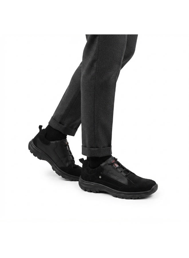 Men’S Casual Lace-Up Sneakers With Rugged Textured Sole – Practical Everyday Shoes For Walking, Work, Travel And Outings - Image 1