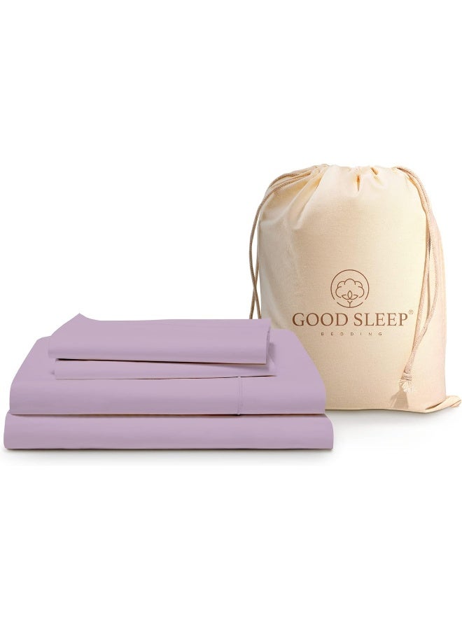 Good Sleep Bedding Cooling Sheets Queen - 1000 TC Queen Sheet Sets, 4 Pc 100% Egyptian Cotton Queen Bed Sheets Set, Sateen Weave, Soft Sheets Queen Size Bed Set Deep Pockets Fits Upto 16" - Lavender - Image 1
