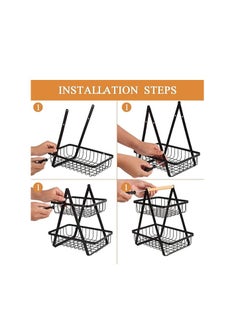 Generic 2-Tier Fruit Basket,Fruit Bowl Holder Bread Basket Vegetable Rack  - Image 4