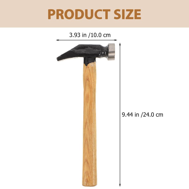 Wood Handle Tack Hammer Shoe Repair Tool Comfortable Grip for Shoemaking DIY Household Use - Image 2