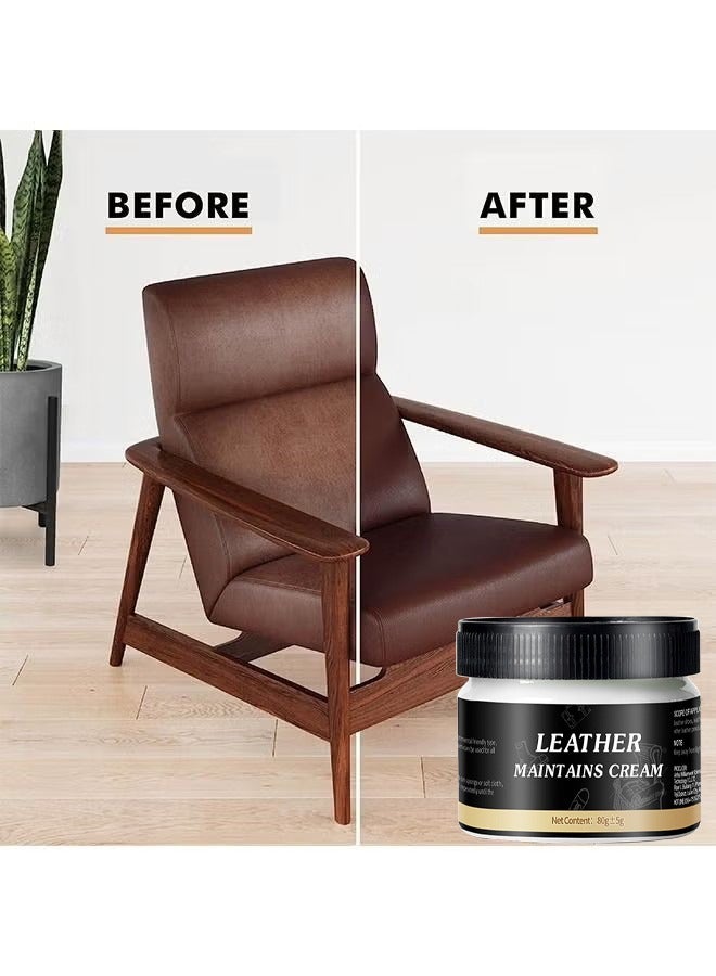 Leather Maintenance Cream Cleaner Suitable For Leather And Artificial Leather Car Seats Furniture Sofa Clothing Shoes Leather Belts Bag Purse - Image 5