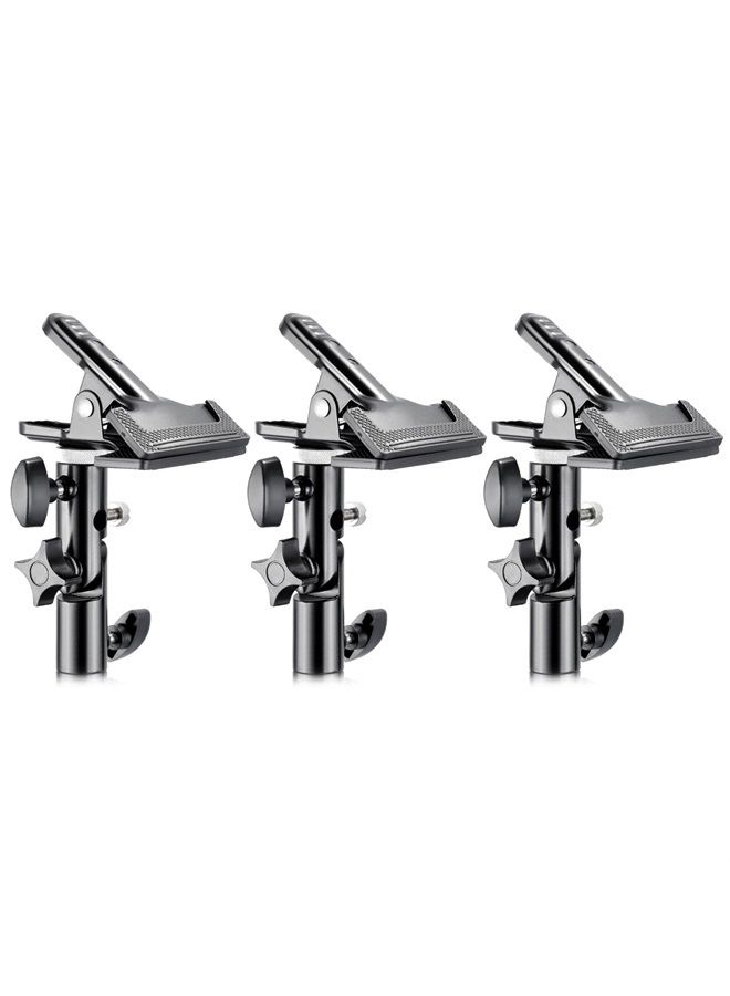 Neewer 3 Pieces Photo Studio Heavy Duty Metal Clamp Holder with 5/8-inch Tripod Light Stand Attachment for Reflector