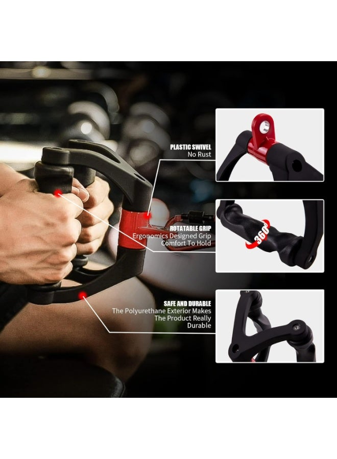 أوزيغالور ملحقات آلة الكابلات على شكل V للصالة الرياضية المنزلية، مقابض تمارين شديدة التحمل، أشرطة مقاومة، مقابض تمارين اليد - Image 2