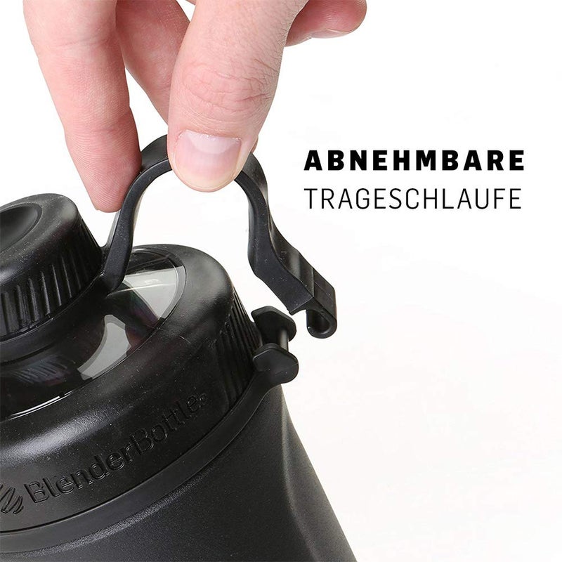 BlenderBottle زجاجة بلندر بوتل راديان معزولة من الفولاذ المقاوم للصدأ مع خفاقة سلكية، سعة 26 أونصة، أسود غير لامع - Image 5