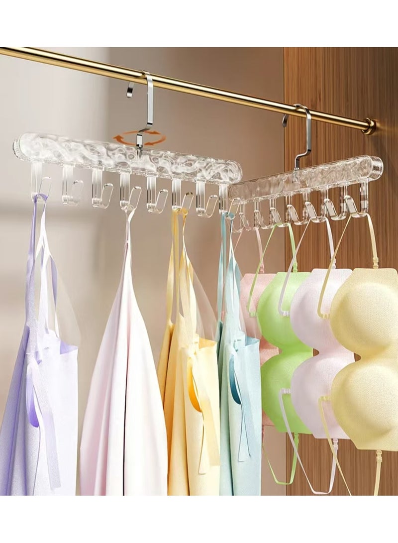 Anti slip multi hook hanger, 360 degree 8-hook space saving hanger, multifunctional anti slip storage hanger, multi hook hanger, tie, scarf, socks  - Image 4