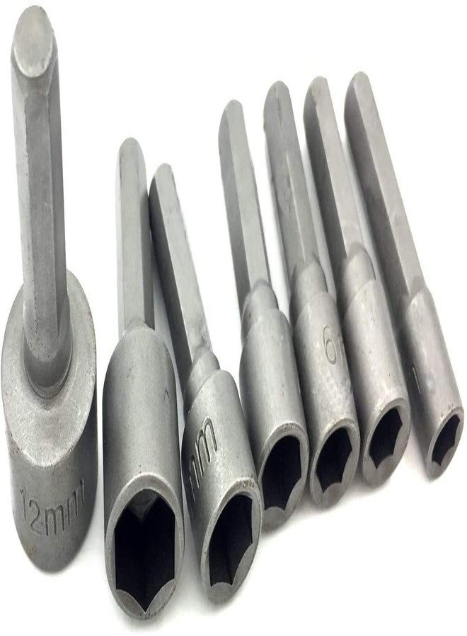 Drilax 14-Pc Power Nut Driver Bit Set - 1/4" Quick-Change Hex Shank Socket Adapter for Impact Driver & Drill - Forged Steel SAE & Metric (3/16"-7/16" | 5mm-12mm) - Bolt & Screw Fastener Driver Wrench - Image 5