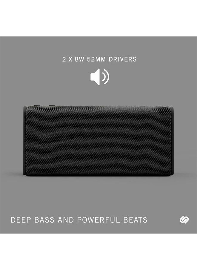 Urbanista Bluetooth 5.3 Speaker, Portable Wireless Speaker with Second System Pairing for Stereo Playback, 60H Playtime, IPX5 Water Resistant, USB C Charging, Brisbane Plus, Midnight Black  - Image 4
