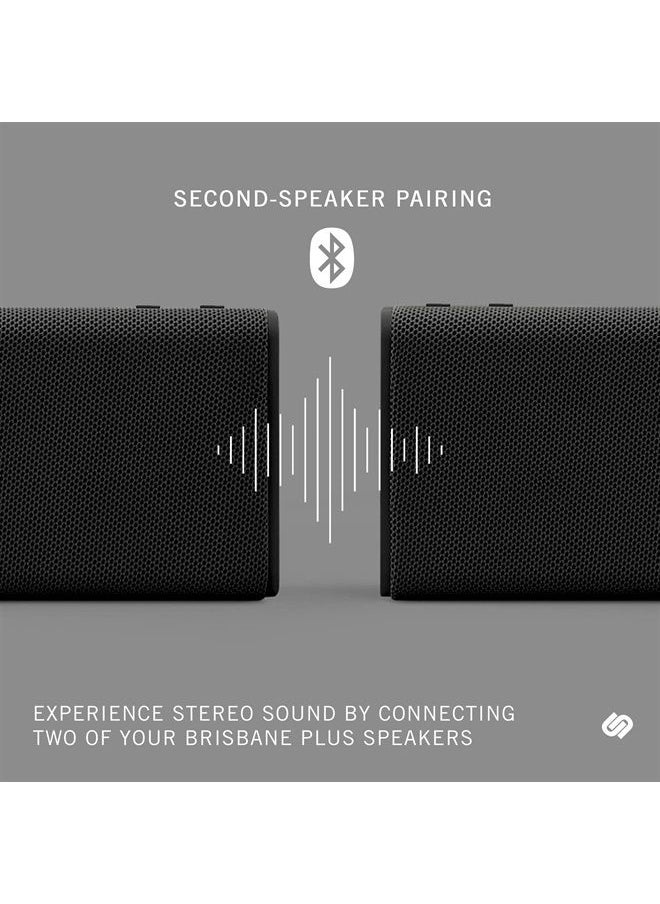 Urbanista Bluetooth 5.3 Speaker, Portable Wireless Speaker with Second System Pairing for Stereo Playback, 60H Playtime, IPX5 Water Resistant, USB C Charging, Brisbane Plus, Midnight Black  - Image 2