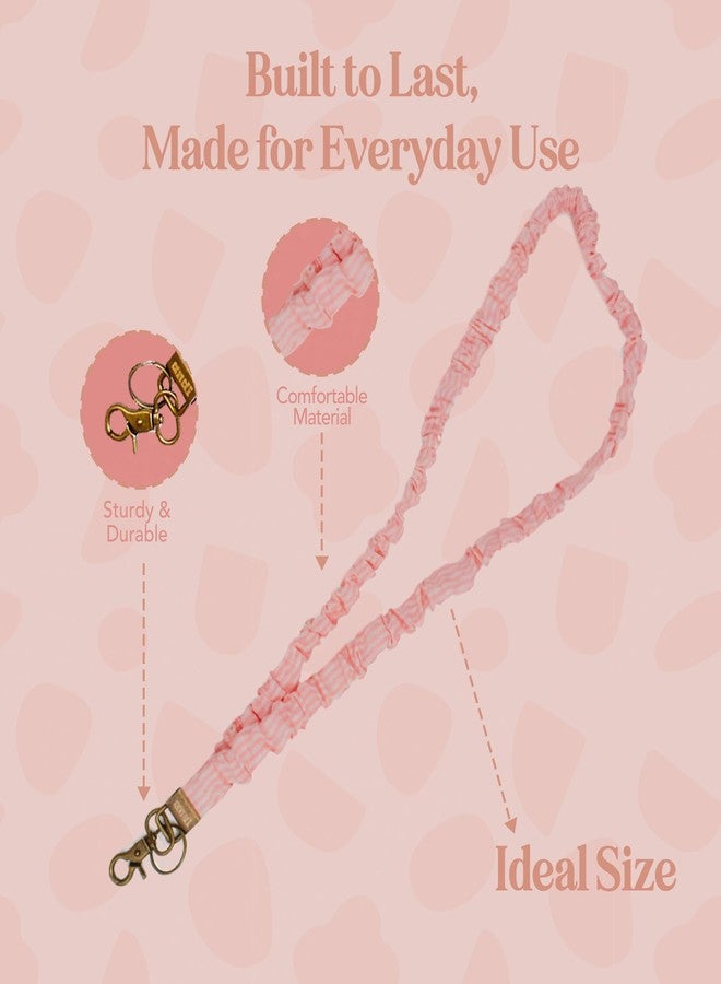 ANDI Neck Lanyard For Women - Scrunchie Cute Lanyard for Keys, Id Card Holder, Wallet - Aesthetic Long Lanyard (Lovely Stripes) - Image 5