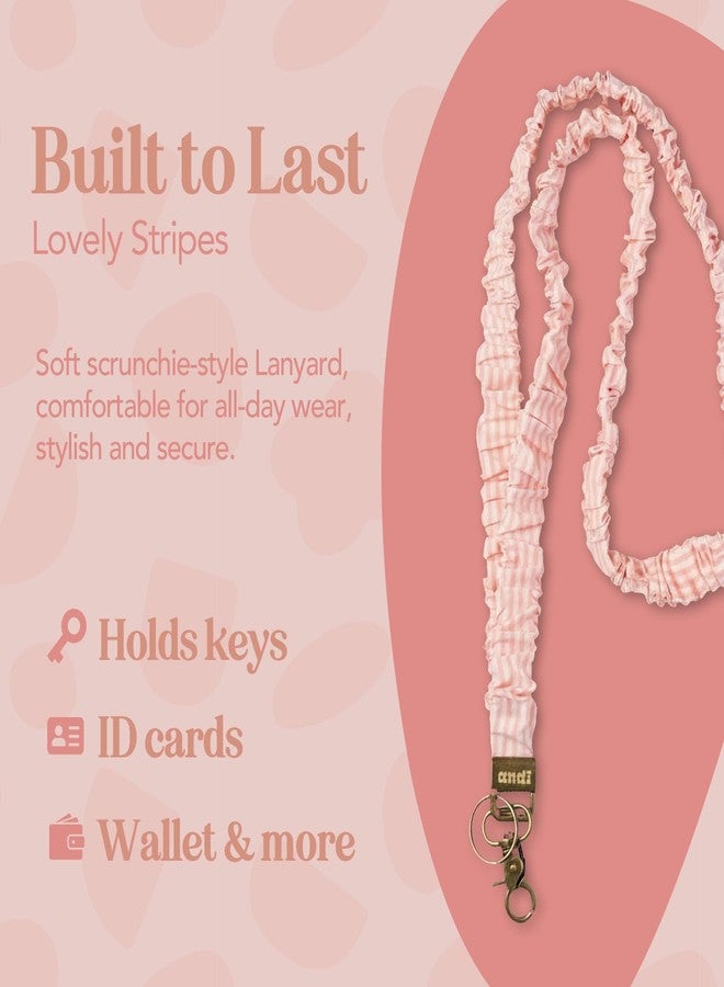 ANDI Neck Lanyard For Women - Scrunchie Cute Lanyard for Keys, Id Card Holder, Wallet - Aesthetic Long Lanyard (Lovely Stripes) - Image 3