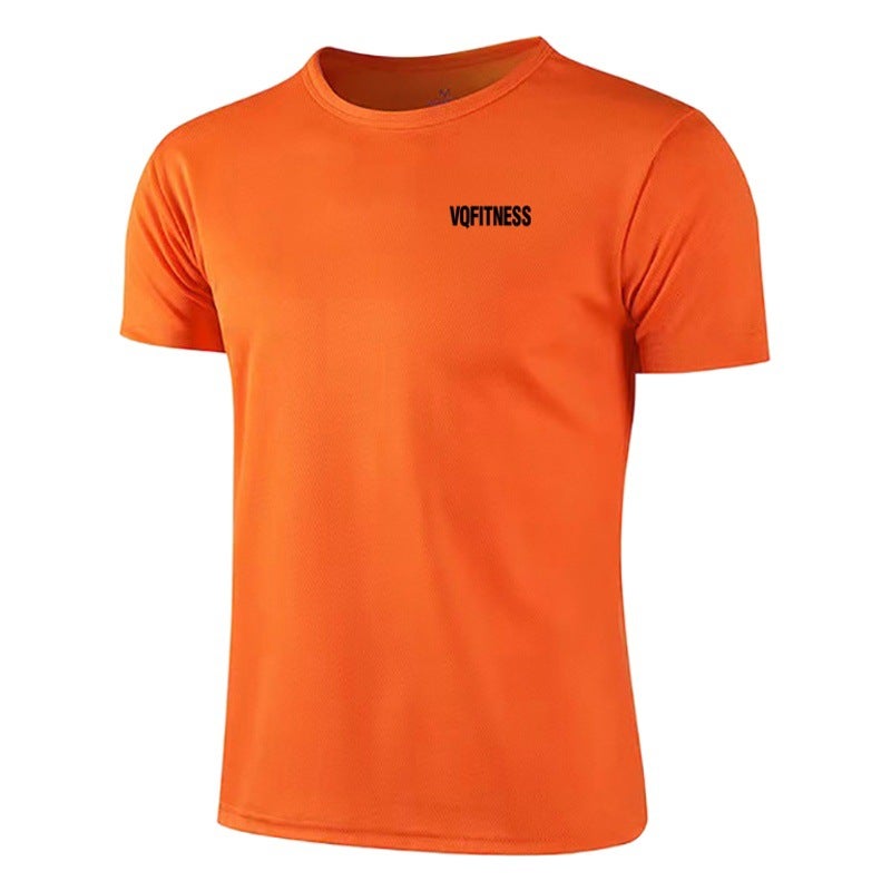 Foreign trade quick-drying mesh sports short-sleeved fitness clothes men''s running training breathable T-shirt simple slim fit - Image 1