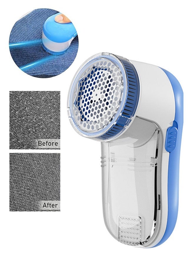 Fabric Shaver, Electric Lint Removers, Quick and Effective Removal of Fluff and Bobbles, Rechargeable Clothes Shavers with Fabric Protector, Blue - Image 1