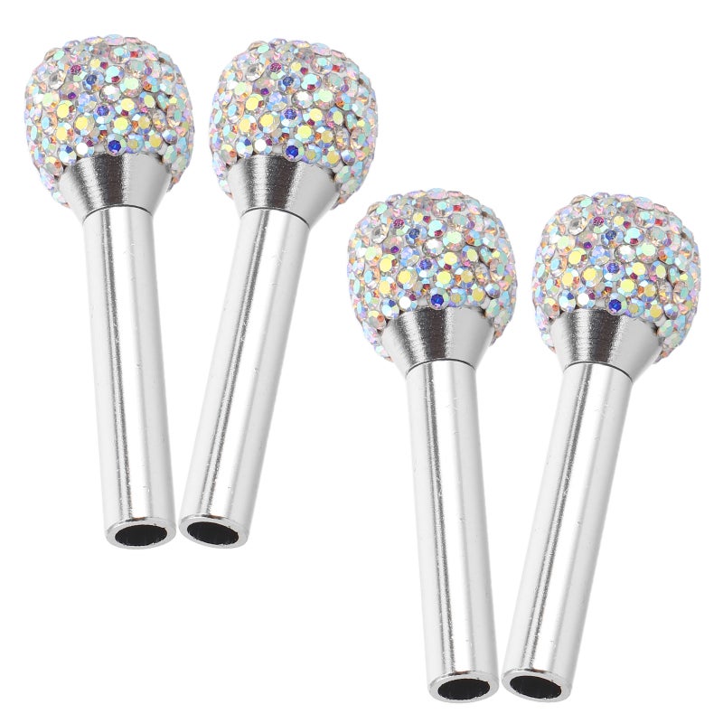 4pcs Car Door Lock Pin - Rhinestone Zinc Alloy Car Door Lock Knobs Vehicle Upgrades - Decorative Pull Pins For Suv Truck & Interior Accessories - Image 1