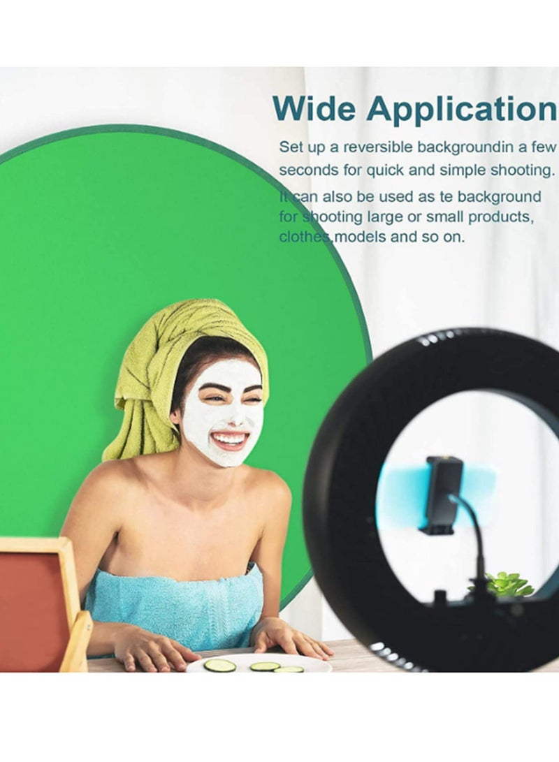 56in/142cm Green Screen Backdrop Photography Background Cloth for Game Live Chromakey Photos Video Studio Folding Reflector Backdrop  - Image 4