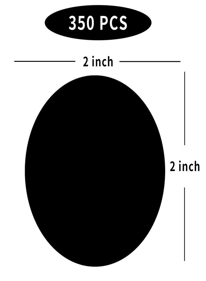 STARLIBOO Black Stickers, Dot Stickers 2 Inch, Black Circle Sticker, 350pcs Garage Sale Price Sticker, Round Dot Labels for Office, Classroom - Image 2