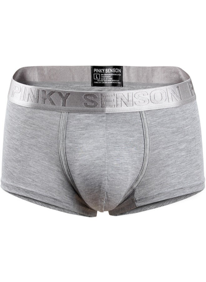 Processing Custom Men's Underwear Boxer Modal Mid-waist Thin U-convex Youth Breathable Solid Color Boxer Underwear