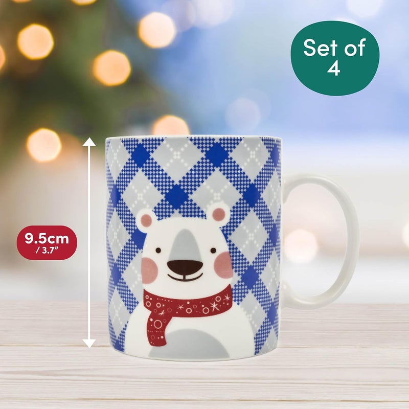the twiddlers THE TWIDDLERS Ceramic Christmas Mugs Set of 4 in Giftbox 12 Oz Holiday Mugs Christmas Coffee Mugs Set for Hot Cocoa Chocolate Marshmallow Coffee Tea Juice Mulled Wine Tazas Navideas Para Cafe - Image 3