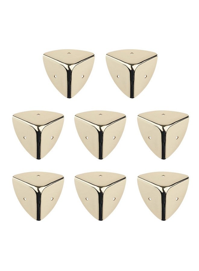 Dnyta 8 Pcs Metal Box Corner Protectors, 1.5"x1.5"x1.5" Gold Furniture Corner Guard Cabinet Decorative Corner Protectors Edge Guard - Image 1