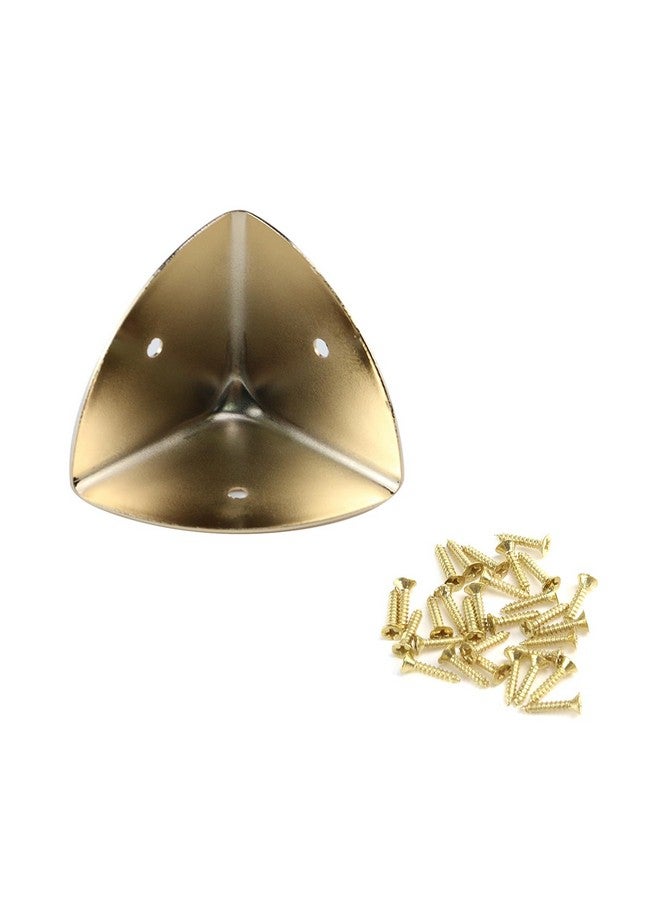 Dnyta 8 Pcs Metal Box Corner Protectors, 1.5"x1.5"x1.5" Gold Furniture Corner Guard Cabinet Decorative Corner Protectors Edge Guard - Image 3
