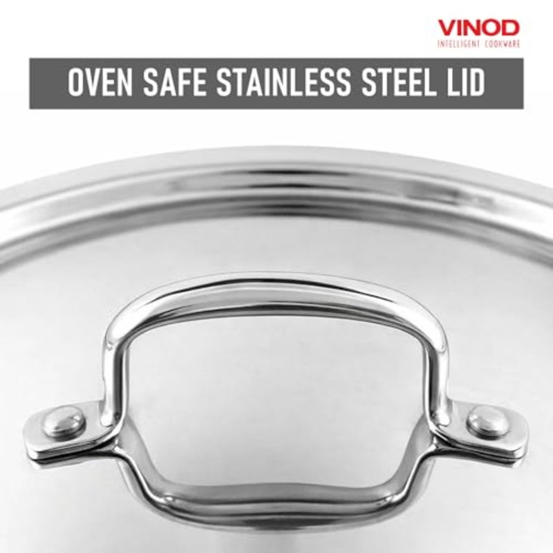 SMART TRIPLY FRYPAN WITH LID - iters 24 CM,VTF024, INDUCTION and GAS FRIENDLY, HEAVY BOTTOM COOKING POT, FRYING PAN - Image 4