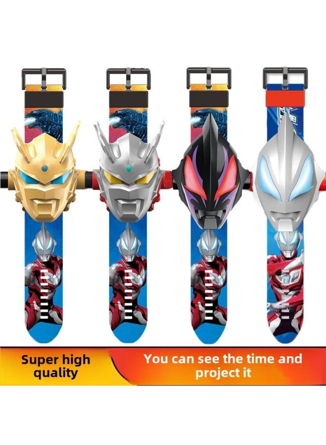 Direct Cartoon Electronic Watch 24 Figure Projection Superman Aisha Kulo Dog Toy Boy-Color:Steel-Specifications:Opp Bag  - Image 3