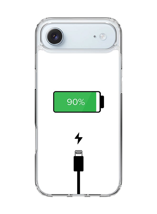 Stylizedd Classic Clear MagSafe Case for iPhone 17 Air , Hybrid Soft Case Flexible Edges Anti Drop TPU PC Gel Thin Transparent Cover [ Designed for iPhone 17 Air ] - Battery Charging Full Print