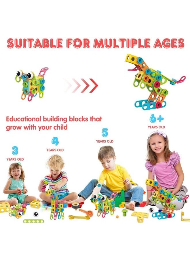 Cordova - Geometry Building Block Set STEM Toys, 85 Piece Building Toys Educational Toys for Boys and Girls Ages 3 4 5 6 7 8 9 10 Year Old Construction Building Blocks Toy with Storage Box - Image 1