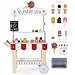 labebe Wooden Ice Cream Cart for Kids Toddler Ice Cream Truck PullAlong Pretend Play Stand for 38Y Children Role Play ice cream toy Trolley with Blackboard ringbell Icelolly for 36M Girls Boys - Image 2