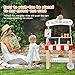 labebe Wooden Ice Cream Cart for Kids Toddler Ice Cream Truck PullAlong Pretend Play Stand for 38Y Children Role Play ice cream toy Trolley with Blackboard ringbell Icelolly for 36M Girls Boys - Image 3