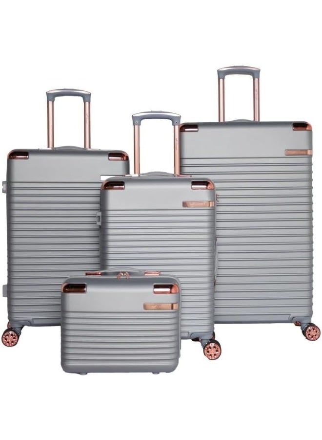 مجموعة حقائب سفر نسائية مكونة من 4 قطع موديل KD-14 لون SILVER WHITE