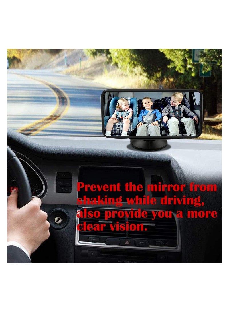 SOLARAE 360-Degree Rotatable Shatterproof Baby Car Mirror for Rear-Facing Infants/Toddlers - Safe Backseat View of Your Little One - Image 4