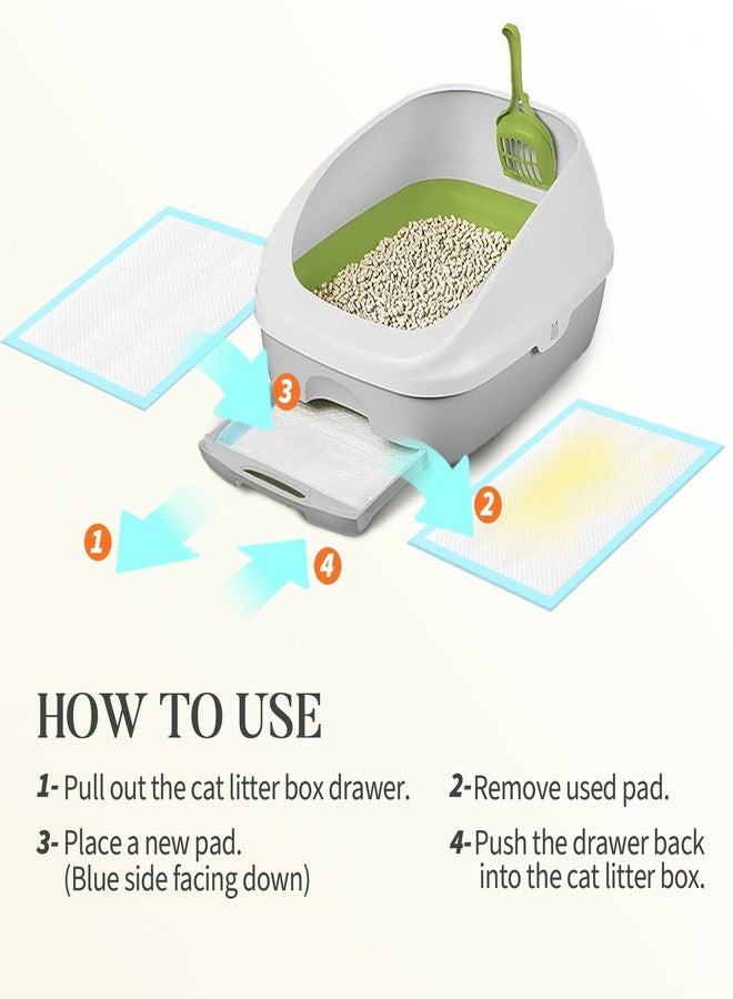 Amorstra 40 Count Cat Litter Pads for Tidy Cats Breeze System, Thickened Cat Pad Refills for Litter Box, Super Absorbent Pee Pad, Odor Control & Leak-Proof, 16.9x11.4 Inch Unscented - Image 5