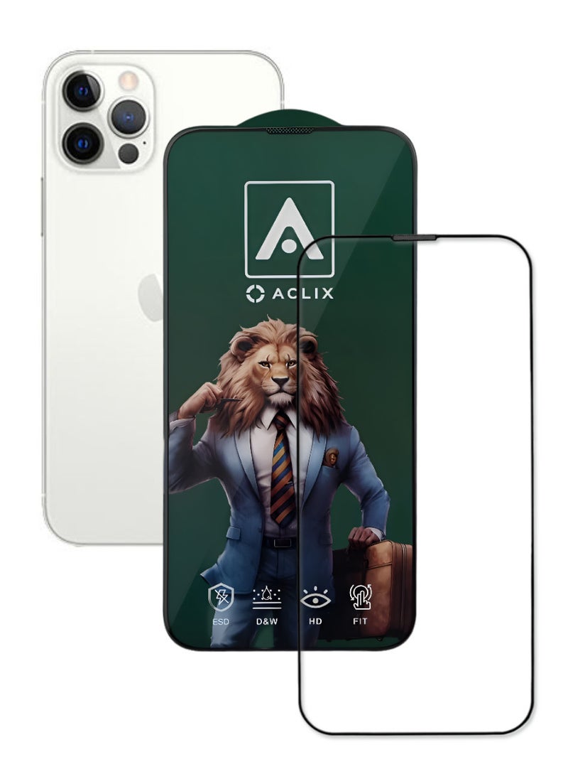 ACLIX Antistatic ESD Dustproof Premium Quality High Definition Tempered Glass Screen Protector Designed For  iPhone 12 Pro Max - Image 1