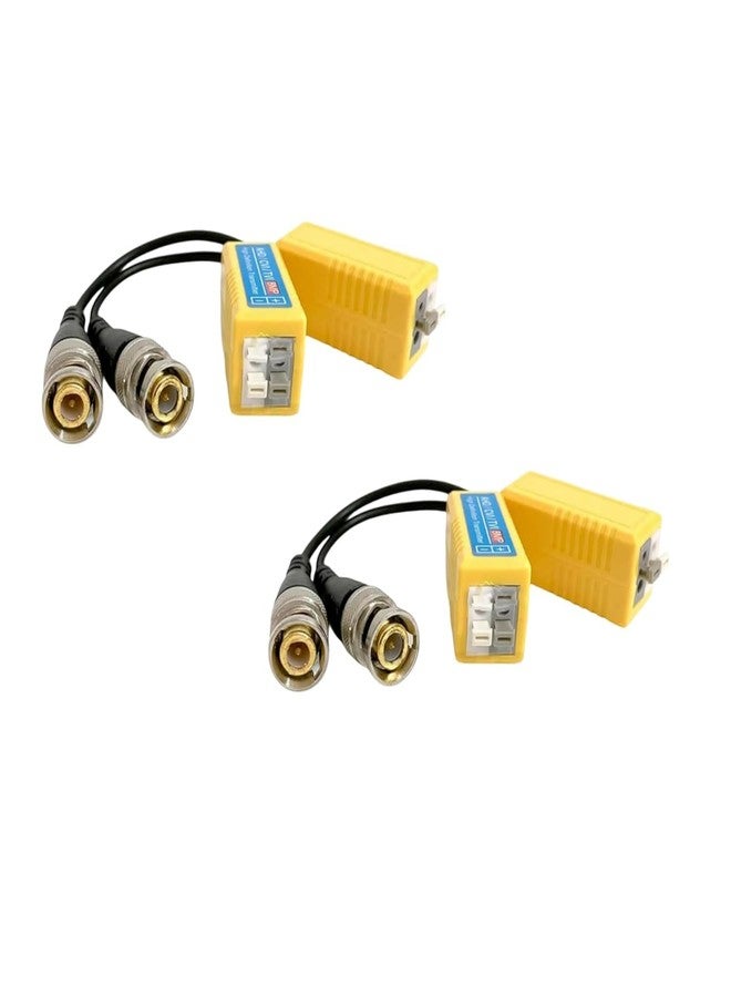 DY TOOLS 8Mp Bnc Connector/Video Balun Connector For CCTV Cameras Compatible in all formats and Cables 298 AHD CVI TVI Coax to UTP Cat6 / Pack of 2 Pair - Image 1