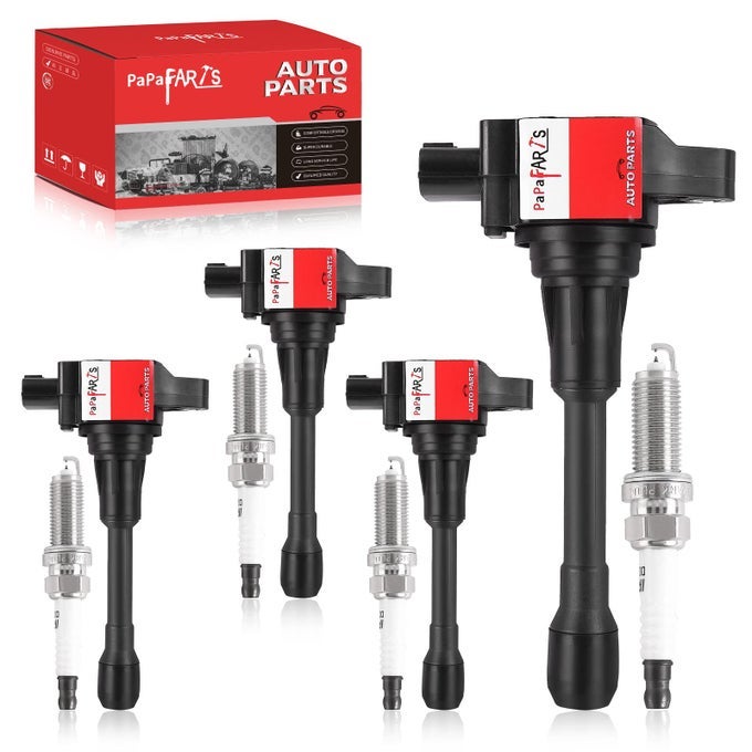 Set Of 4 Ignition Coil Pack Uf549 And Double Iridium Spark Plug Compatible With Nissan Altima Cube Rogue Sentra Nv200 Versa 16L 18L 20L 25L C1696 C751