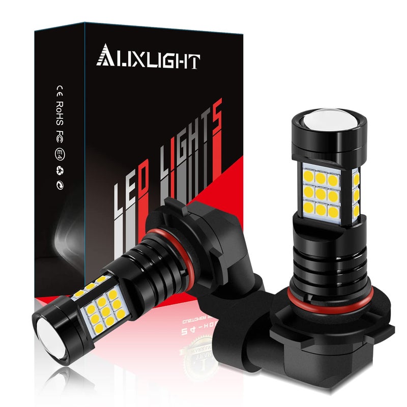 AUXLIGHT H10 LED Fog Light DRL Bulbs, 2400 Lumens Extremely Bright 9145 9140 9045 9155 9040 PY20D Bulbs Replacement for Cars, Trucks, Golden Yellow - Image 1