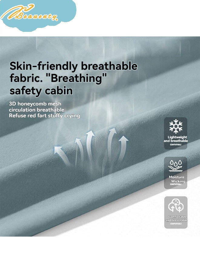 بيوينتي مقعد سفر للرضع/الأطفال الصغار/الأطفال مع وسادة دعم كاملة للجسم، مقعد مواجه للخلف، سرير نقل، مظلة قابلة للتعديل مناسب للأطفال من عمر 0 شهرا + ووزن 0-13 كجم - Image 4