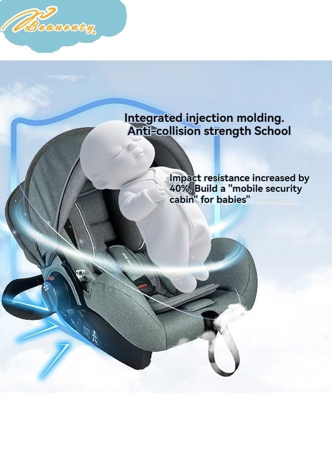 Beauenty Infant/Baby/Kids Travel Car Seat With Full Body Support Cushion Rear Facing Seat Carry Cot AdjUStable Canopy Suitable For 0 Months+0-13 Kg - Image 5