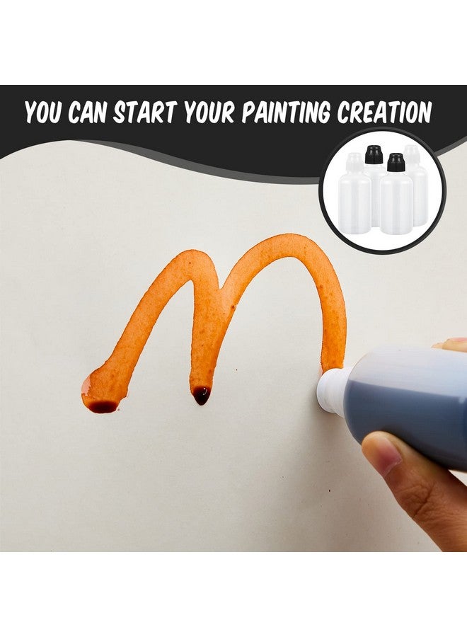 تيسكو 4 مجموعات فارغة من ممسحات الطلاء سعة 2 أونصة، زجاجات ضغط لممسحة الطلاء، زجاجة ممسحة قابلة لإعادة التعبئة، طرف إسفنجي أبيض أسود للوح الخشبي البلاستيكي والقماش - Image 5