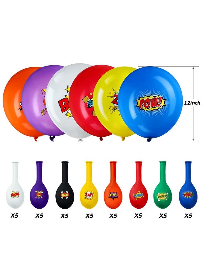 Skylety 40 Pack Hero Balloons 12 Inches Hero Party Favors Latex Balloons Party Supplies Pets Decorations for Birthday - Image 2