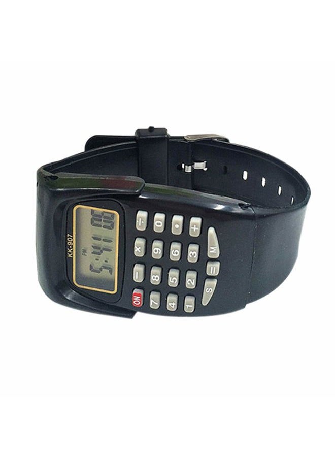 EBTOOLS Fashion Design Calculator Watch, LCD Display, with Silicon Keypad, for Students, Businessmen, Housewives, Electronic Wristwatch with a Calculator Function (Black) - Image 2