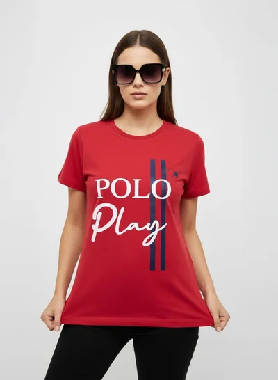 Polo Play Girls Graphic T-shirt -RED