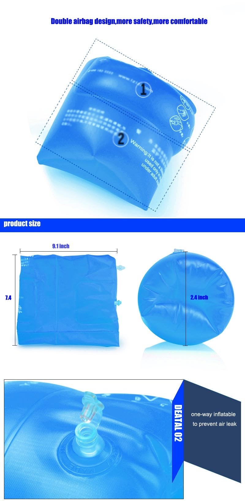 Topsung Inflatable Arm Bands Floatation Water Wings Swimming Arm Ring Floatie for Children and Adults - Image 5